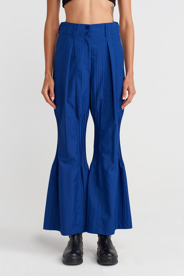 Nu Regionally Pleated Trousers Deep Sea