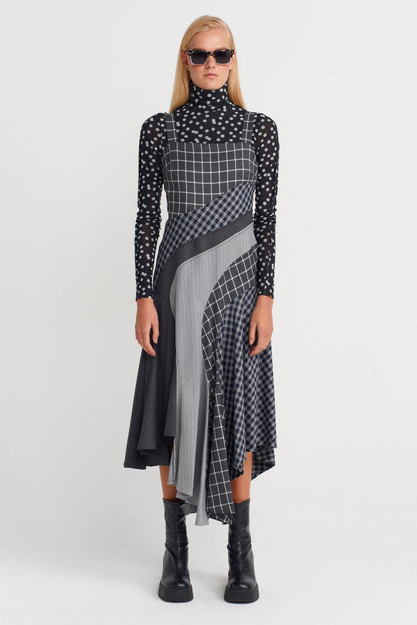 Nu Plaid Strappy Dress Multi Color