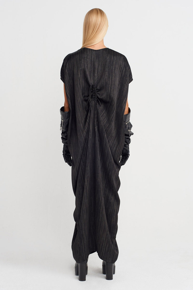 Nu Draped Maxi Dress Brown