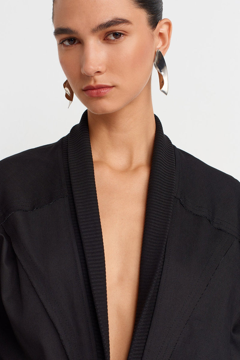 Nu Zip-Detail Maxi Dress Black