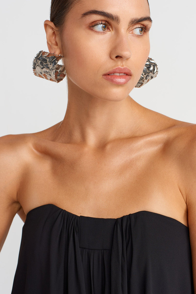 Nu Strapless Long Dress Black