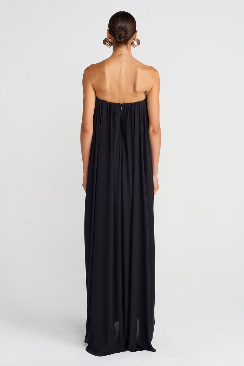 Nu Strapless Long Dress Black