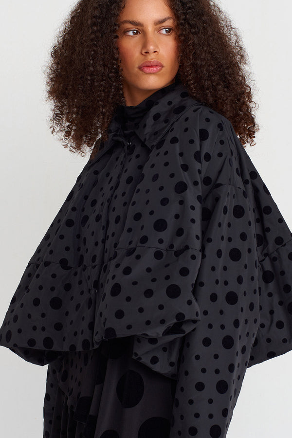 Nu Velvet Polka-Dot Short Jacket Multi Color