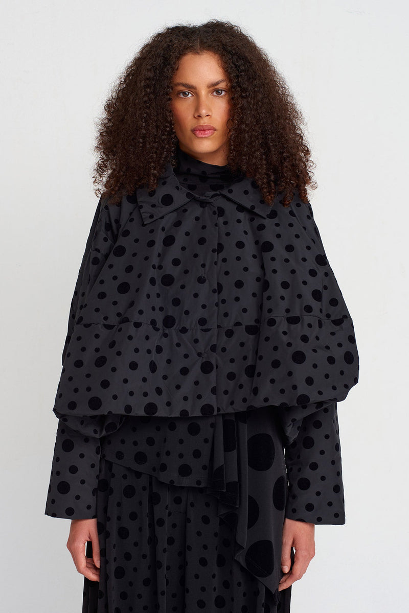 Nu Velvet Polka-Dot Short Jacket Multi Color