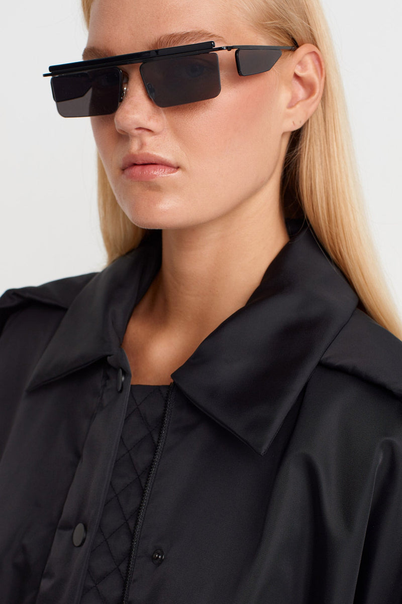 Nu Oversized Bomber Jacket Black