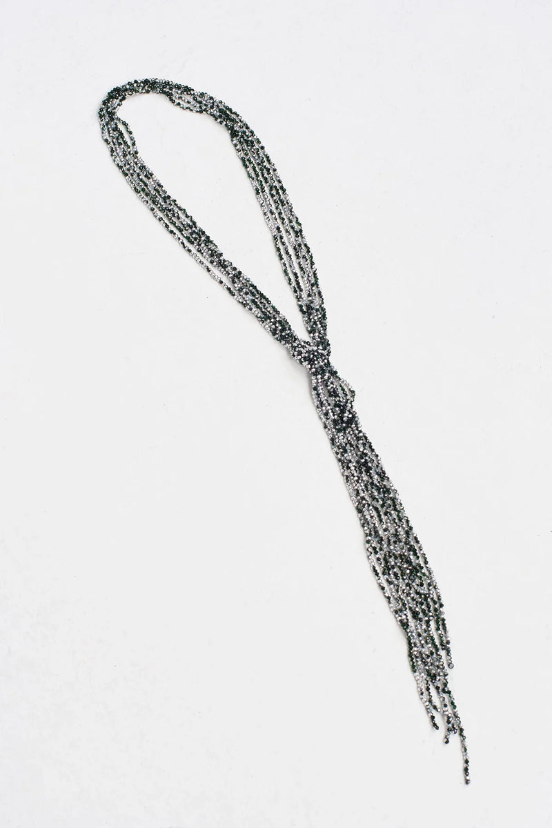 Nu Long Bead Necklace Black