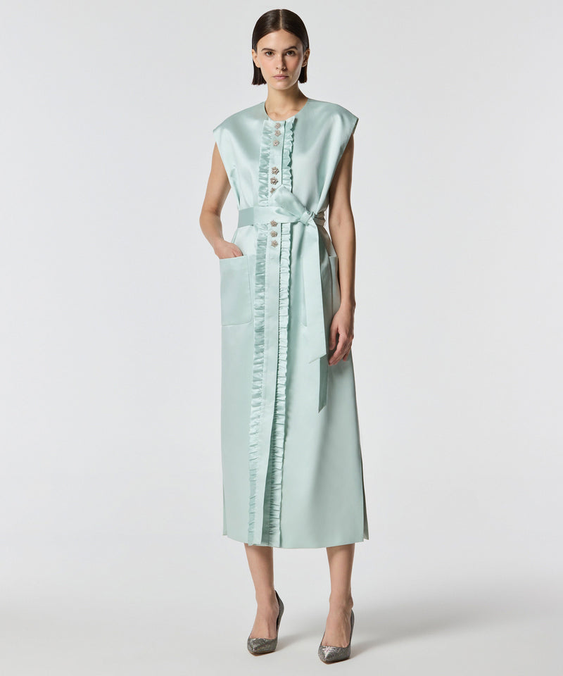 Machka Mikado Dress With Ornamental Buttons Nile