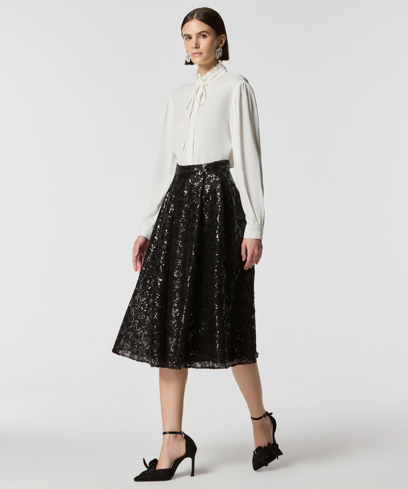 Machka Sequined Midi Skirt Black