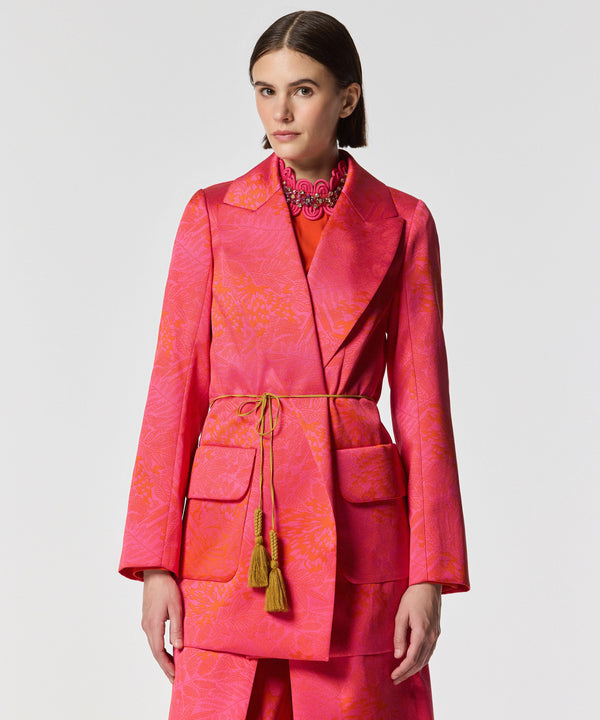 Machka Jacquard Blazer Fuchsia