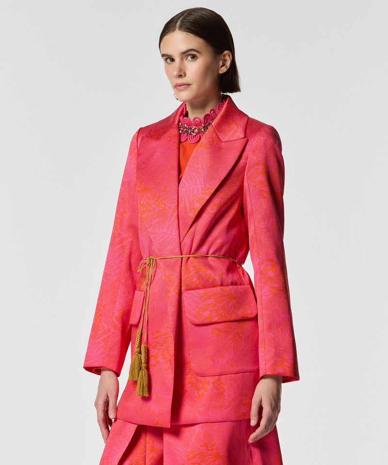 Machka Jacquard Blazer Fuchsia