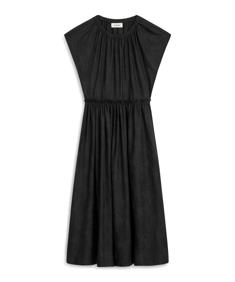 Machka Pleated Midi Dress Black