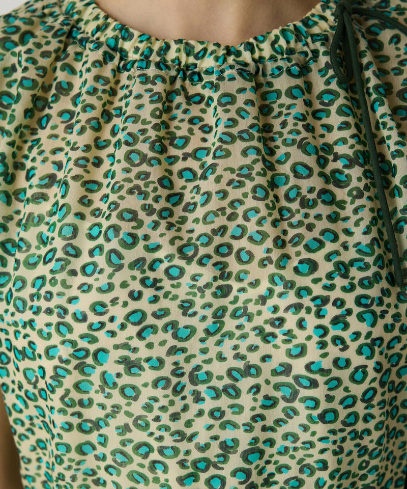 Machka Leopard Print Dress Green