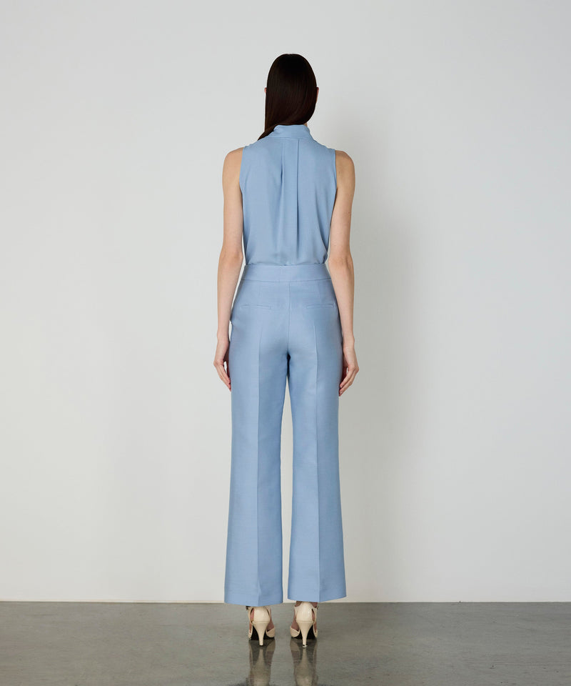 Machka Wide Leg Fit Trousers Blue