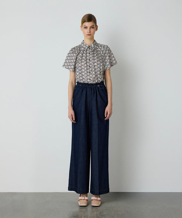 Machka Wide Cut Trousers Indigo