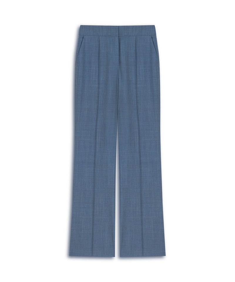 Machka Ribbed Stitched Trousers Light Blue