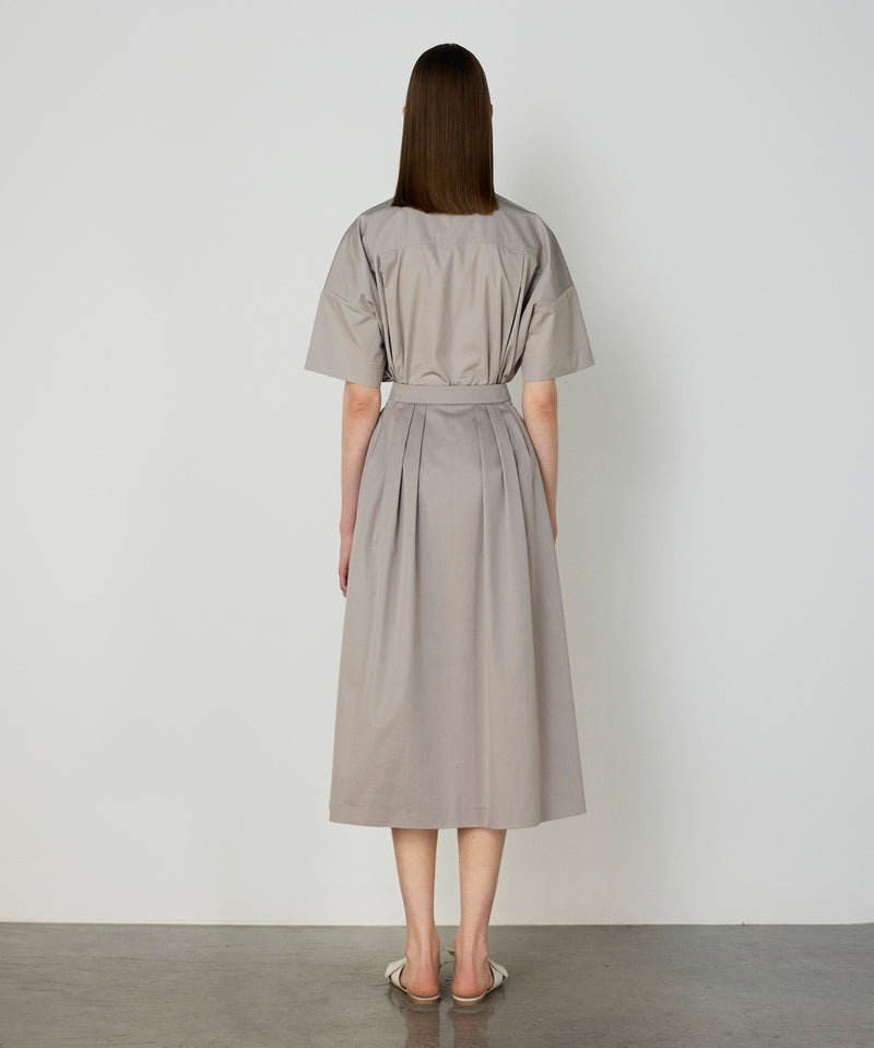 Machka Pleated A-Line Skirt Stone