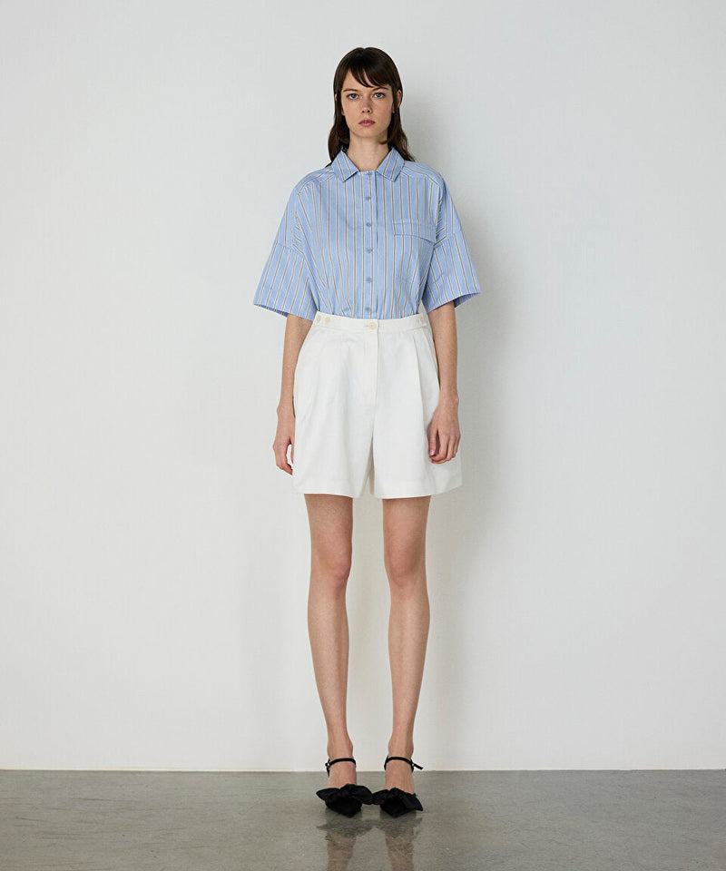 Machka Striped Oversize Blouse Light Blue