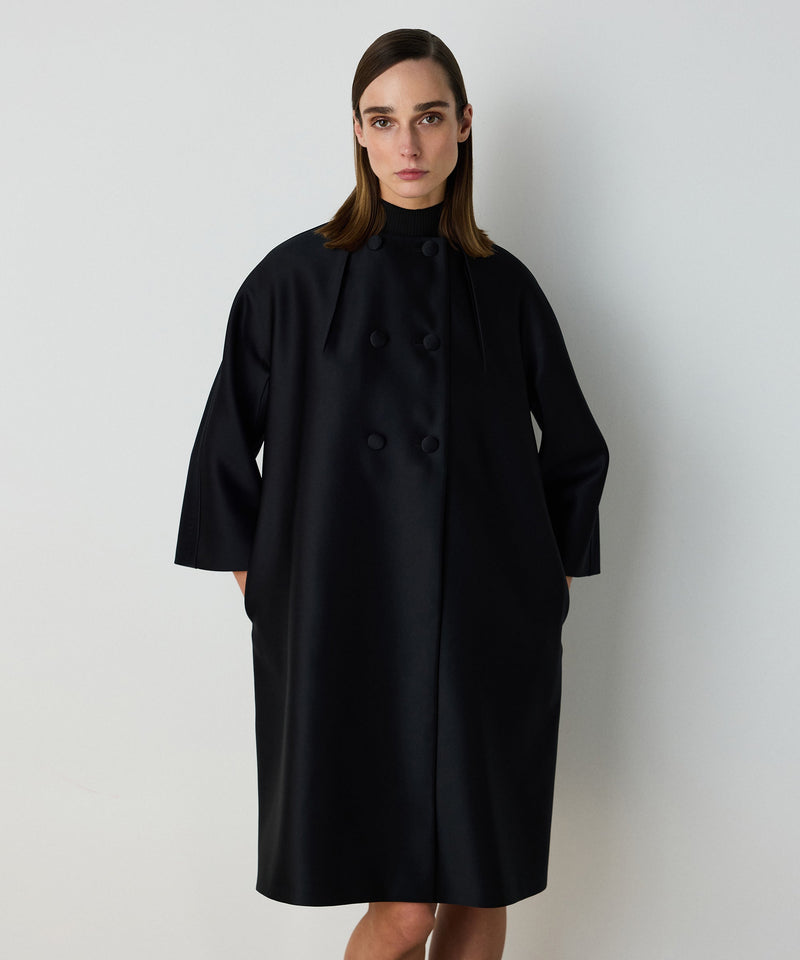 Machka Satin Duchess Coat Black