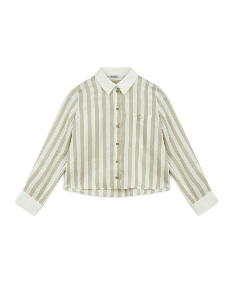 Machka Linen Blend Shirt Stone