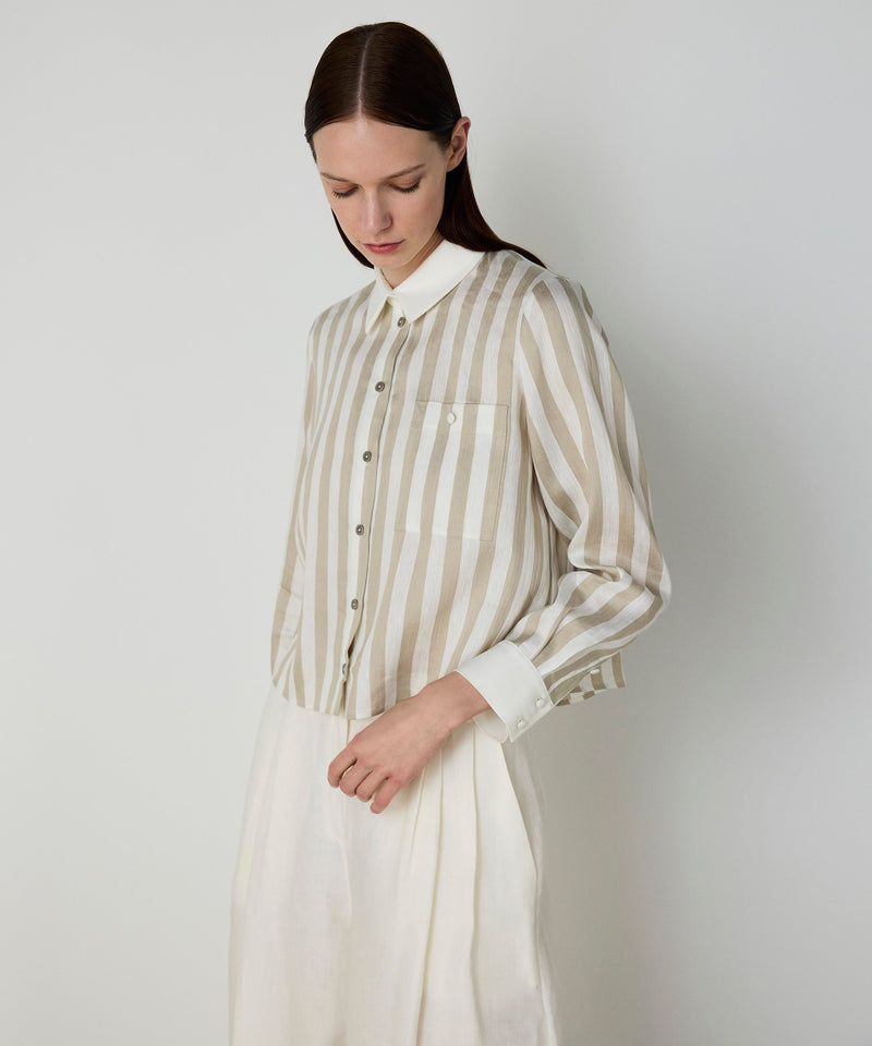 Machka Linen Blend Shirt Stone