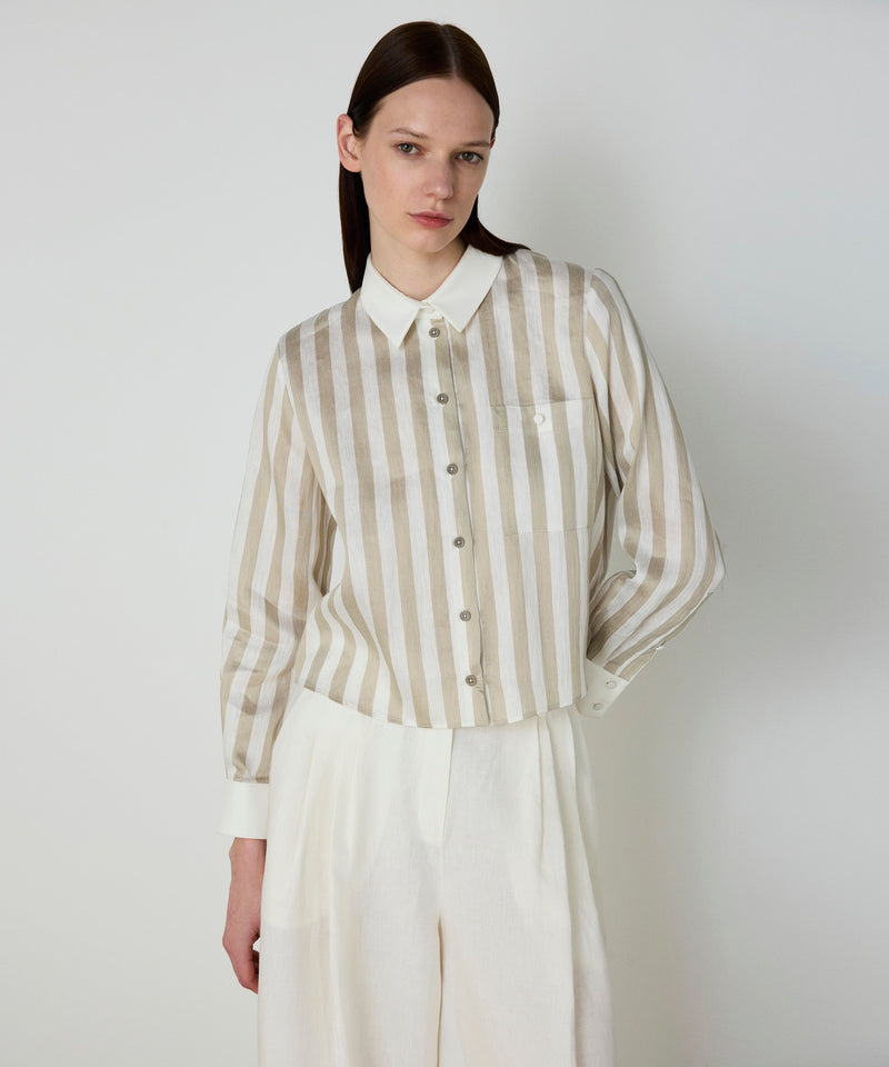 Machka Linen Blend Shirt Stone