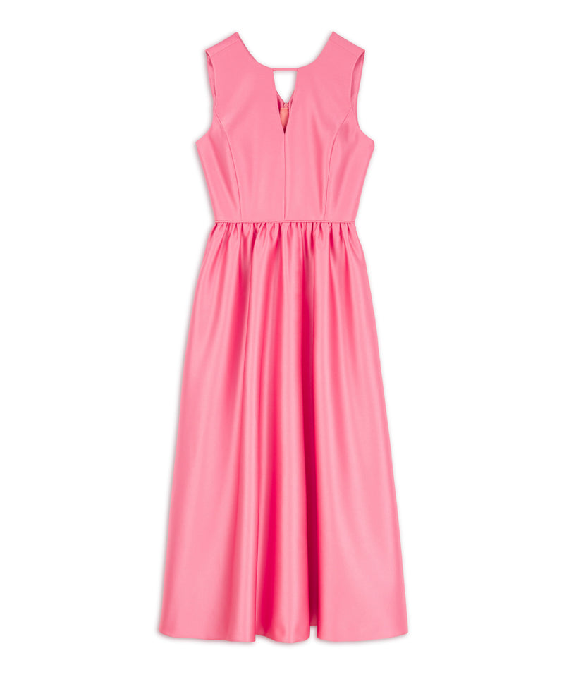 Machka Satin Duchess Midi Dress Coral