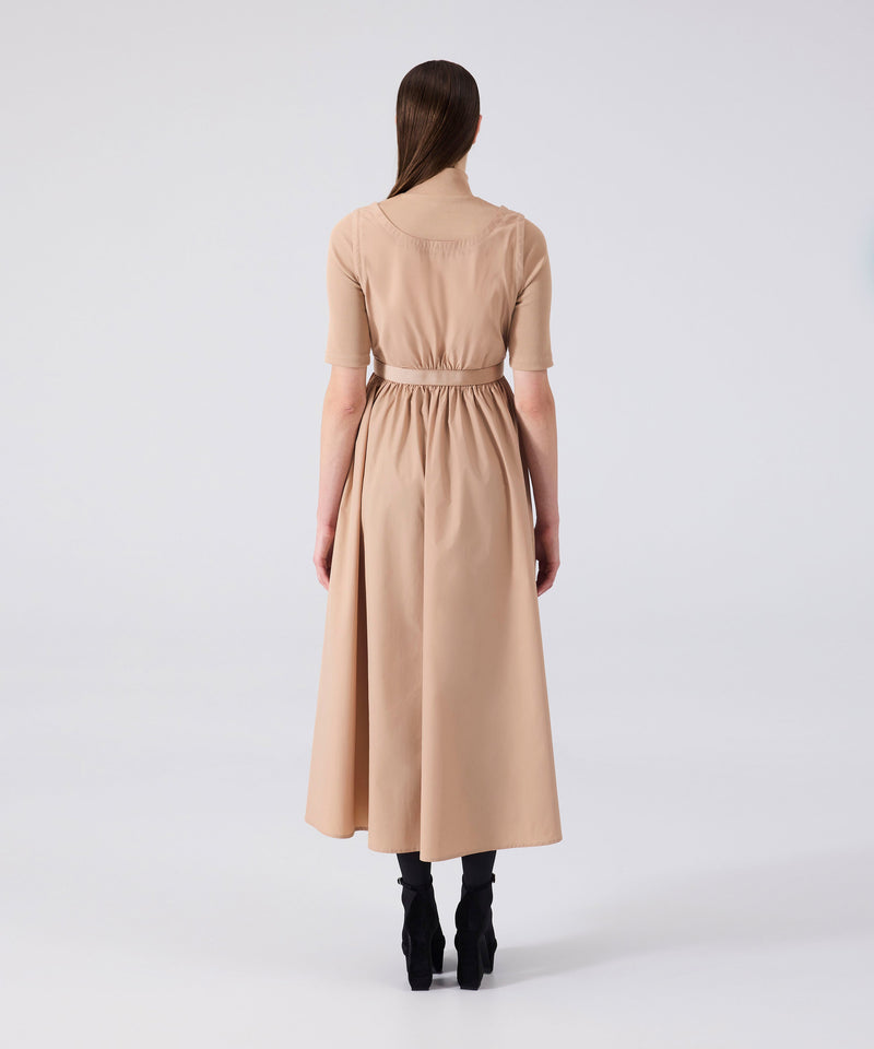 Machka Knitwear Mix Midi Dress Beige