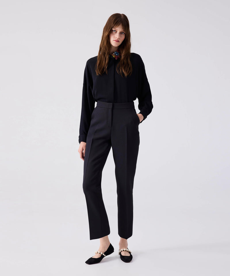 Machka Cigarette Fit Trousers Black