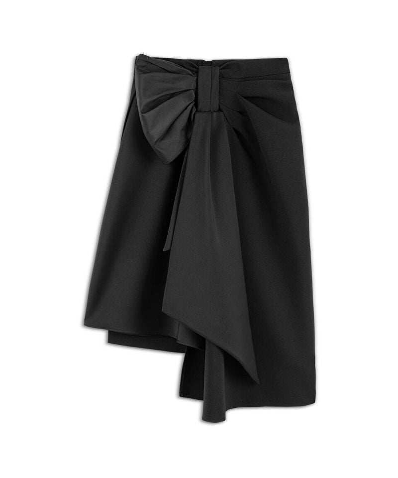 Machka Bow Midi Skirt Black