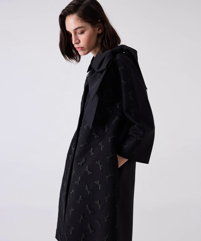 Machka Bow Top Coat Black