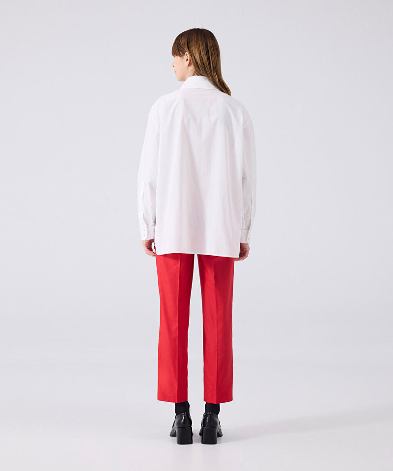 Machka Embroidered Oversize Shirt
 White