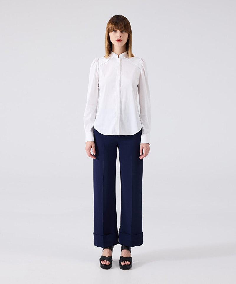 Machka Judge Collar Shirt White