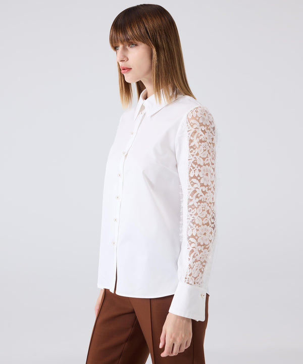 Machka Lace Mix Shirt Off White