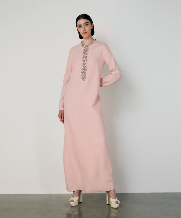 Machka Embroidered Maxi Dress Powder