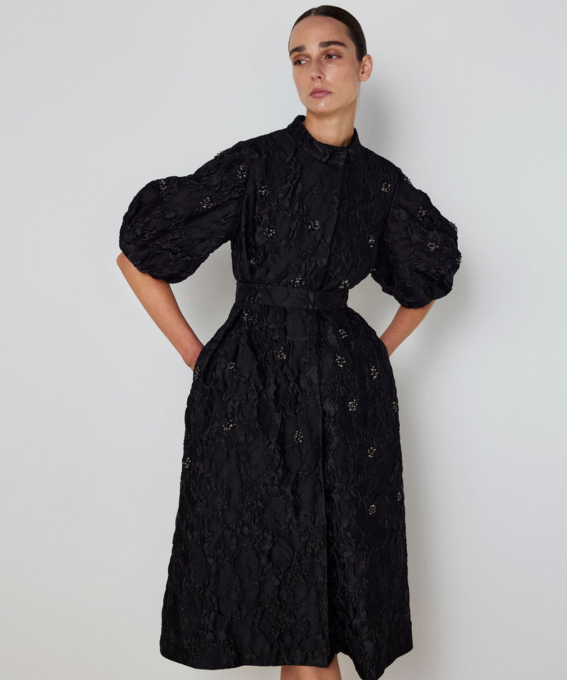 Machka Embellished And Jacquard Dress Black