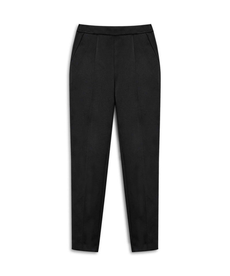 Machka Cigarette Fit Trousers With Crease Black