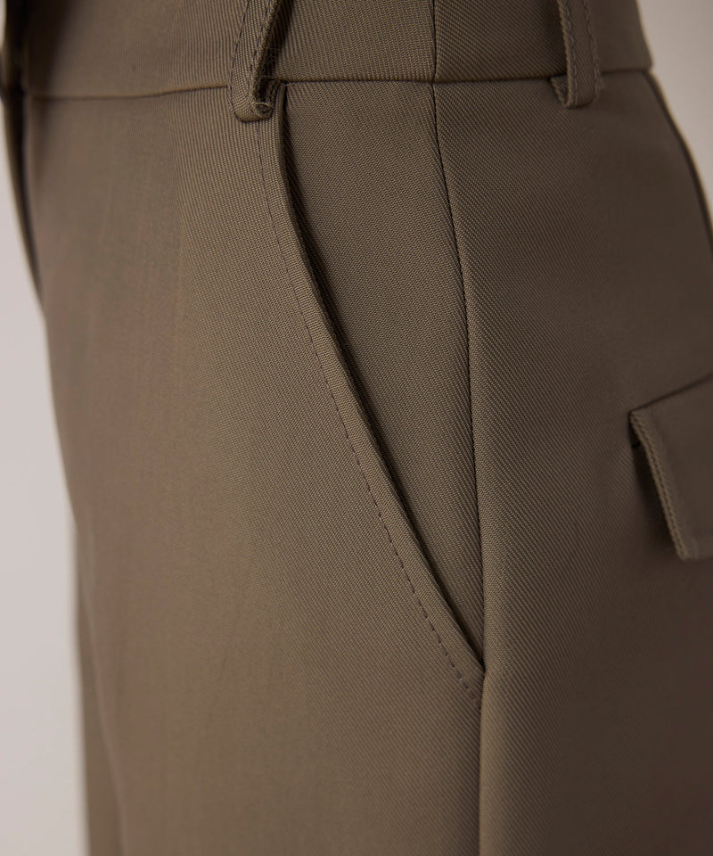 Machka Straight Fit Trousers With Pockets Beige