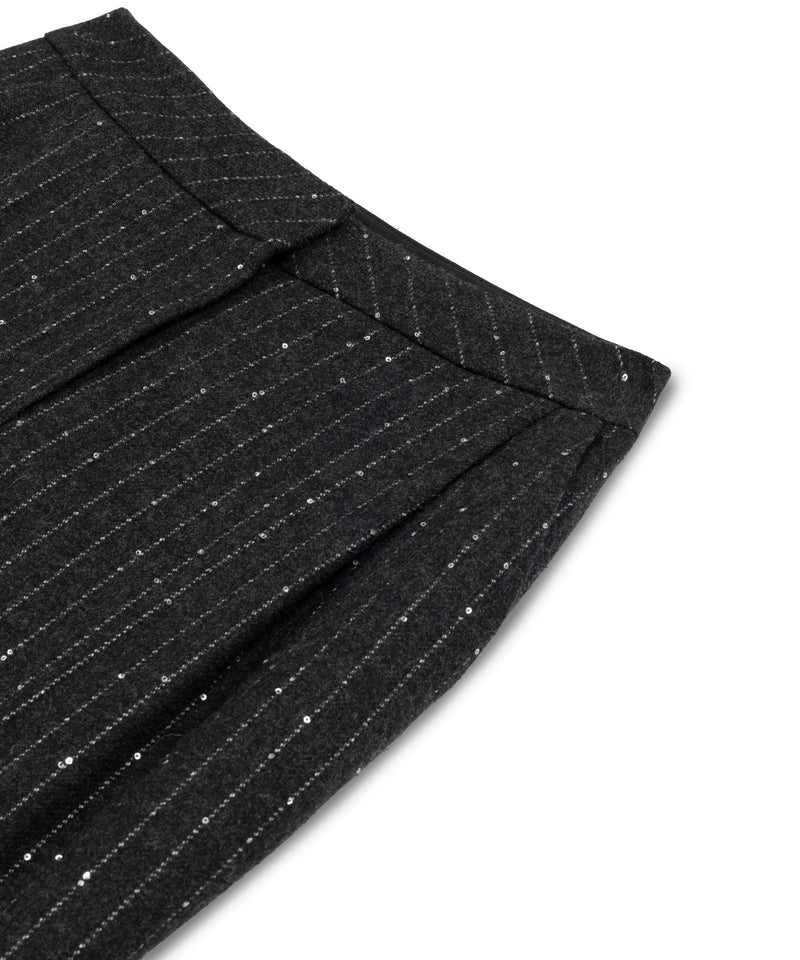 Machka Straight-Fit Trousers With Metallic Threads Anthracite