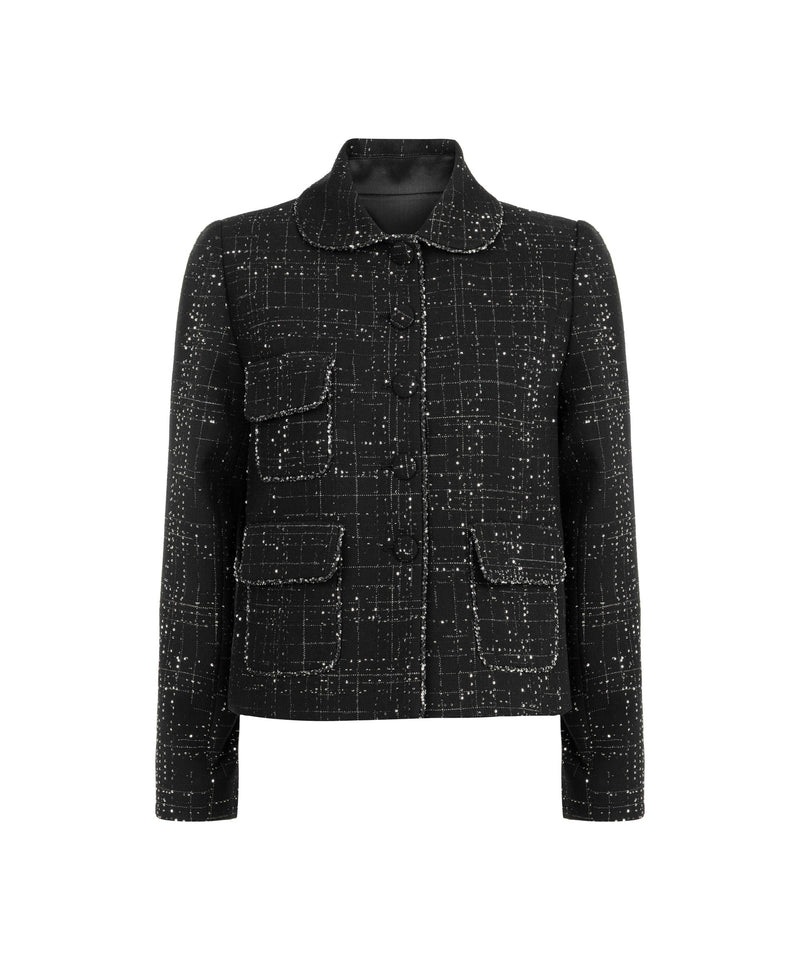 Machka Metallic Thread Jacket Black
