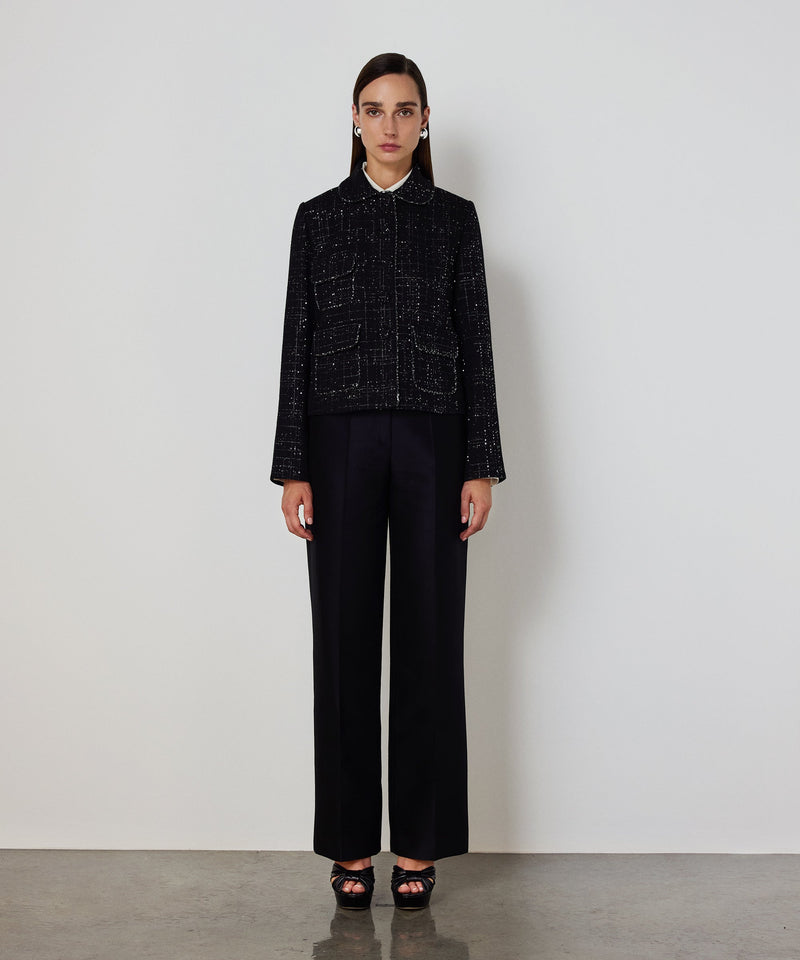 Machka Metallic Thread Jacket Black