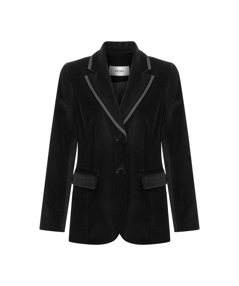 Machka Velvet Blazer Black