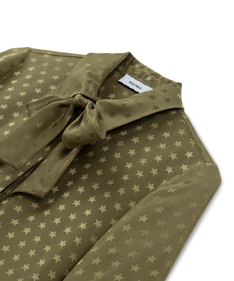Machka Star Jacquard Blouse Light Green