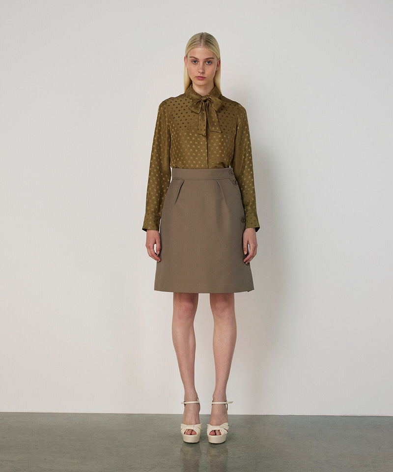 Machka Star Jacquard Blouse Light Green