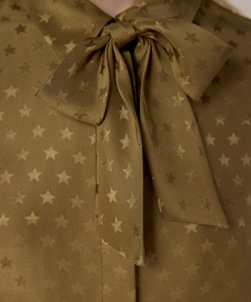 Machka Star Jacquard Blouse Light Green