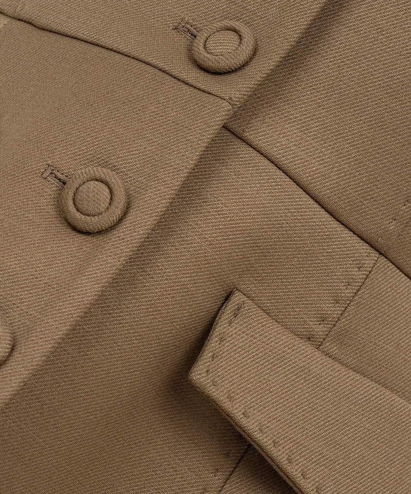 Machka V-Neck Vest Dark Beige