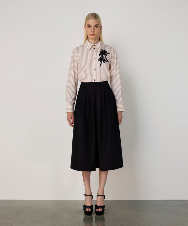 Machka Patterned And Embroidered Shirt Beige