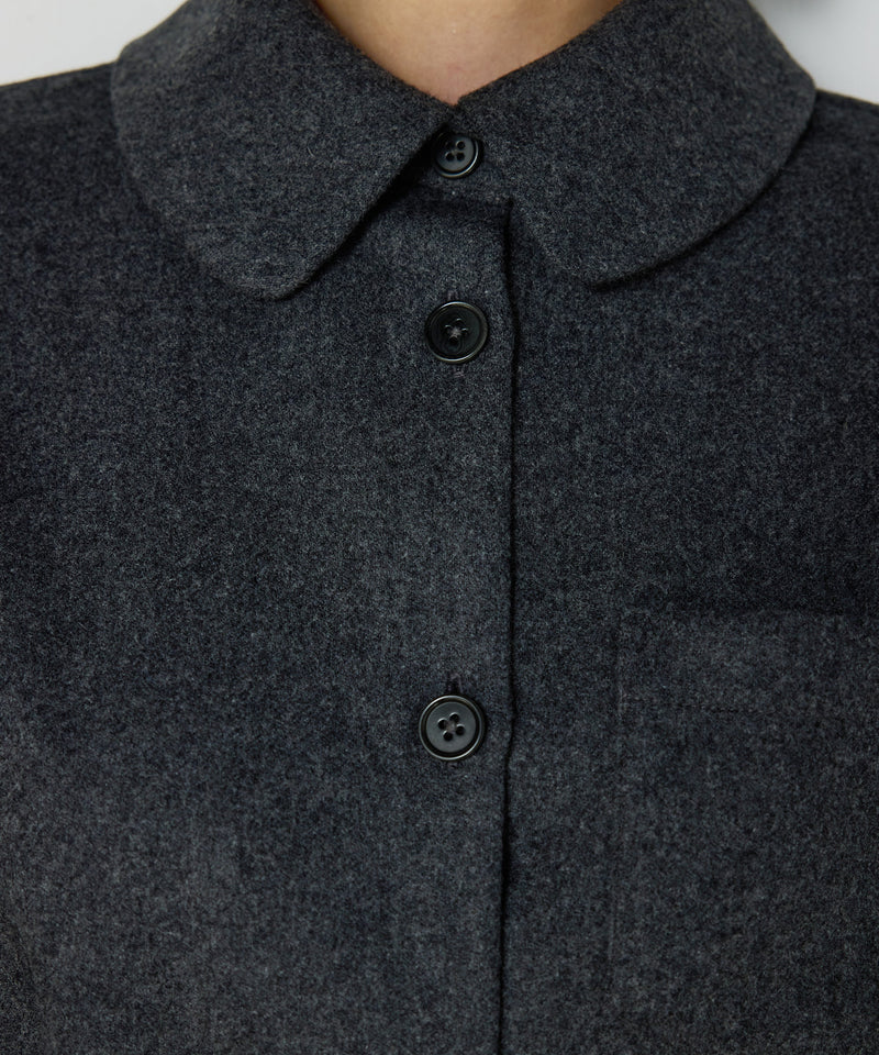 Machka Flannel Shirt With Pockets Grey Melange