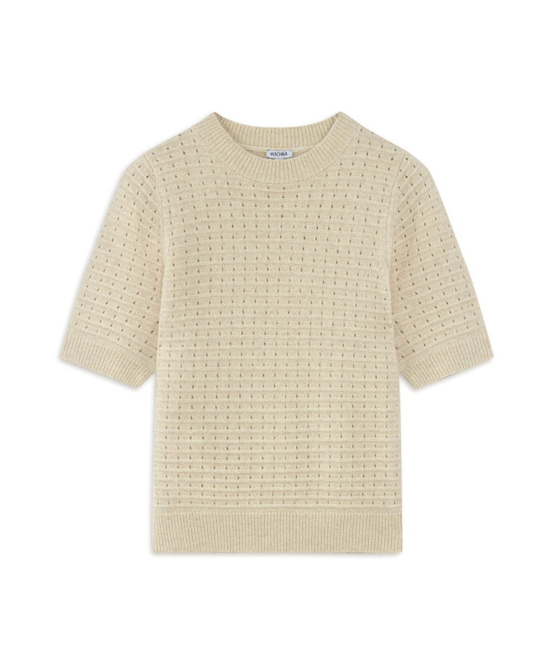 Machka Openwork Knit Beige