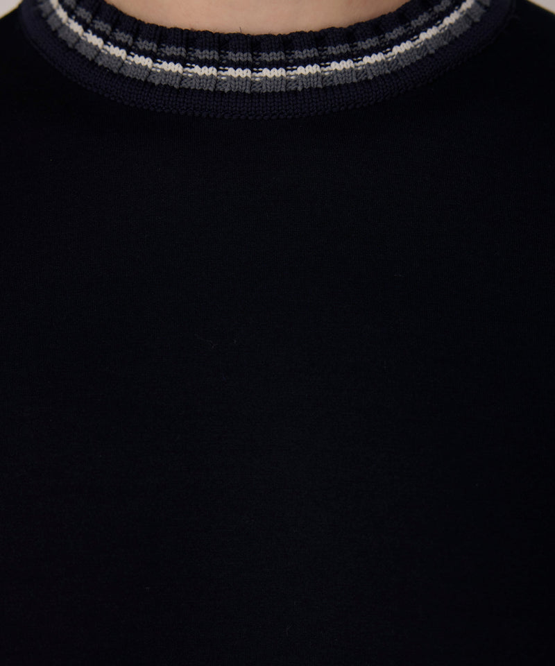 Machka Ribbed T-Shirt Navy
