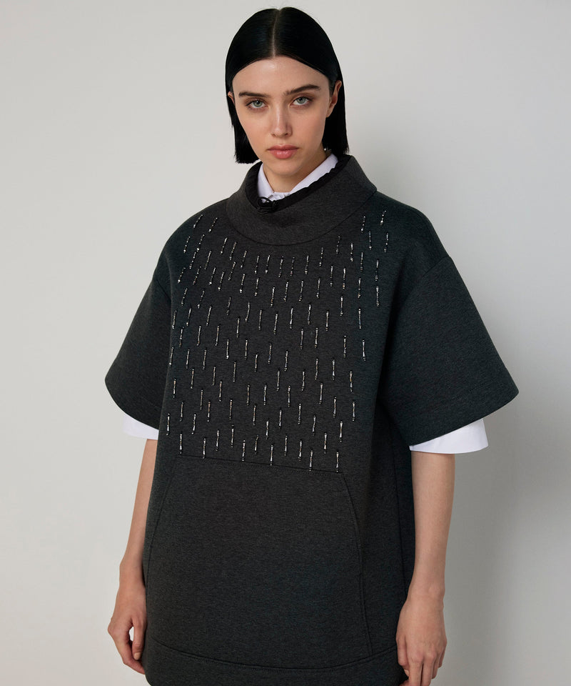 Machka Embellished Oversize Sweatshirt Anthracite